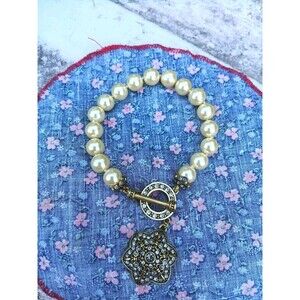 Heidi Daus Ivory Pearl/Crystal Toggle Bracelet